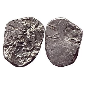 Ancient Punch Marked Coinage Archaic punch mark series from middle Ganga valley Silver 1/2