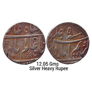 Mughal Shah Alam Bahadur Karimabad Mint Silver Heavy Rupee