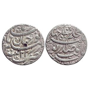 Mughal Nur Jahan Patna Mint "Sad Zewar" poetic couplet Silver Rupee