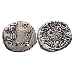 Ancient Guptas Kumaragupta I Garuda type Silver Drachma