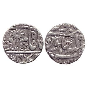 IPS Chhatarpur State Raja Hindupat Singh INO Shah Alam II Chhatarpur Mint Silver Rupee