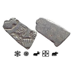 Ancient Punch Marked Coinage Mauryan Magadha Imperial Series III 320 Type Silver Karshapan
