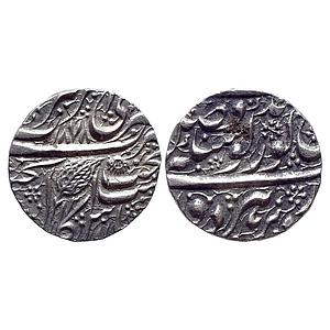 IK Sikh Empire Ranjit Singh VS 1878 Amritsar Mint Nanakshahi Couplet Silver Rupee