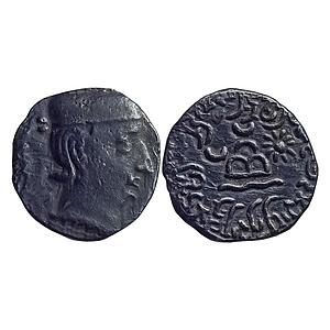 Ancient Western Kshatrapas Kardamaka Family Rudradaman I son of Jayadaman Silver Drachma