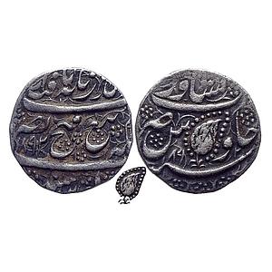 IK Sikh Empire Ranjit Singh VS 1892 on both sides Peshawar Mint Gobindshahi Couplet Silver