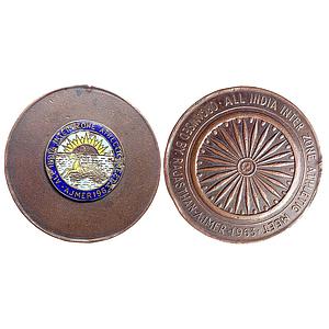 Medallion All India Inter Zone Athletic Meet 1963 AD Copper Medallion