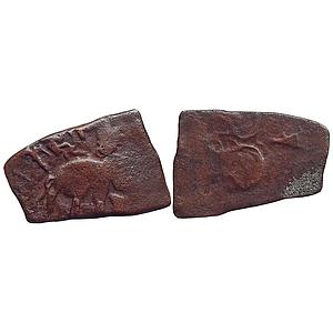 Ancient, Satavahanas, "Siri Satakarni" Vidarbha Region Pusad Hoard type Copper Unit