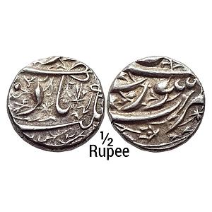 Mughal Jahangir Surat Mint Silver 1/2 Rupee