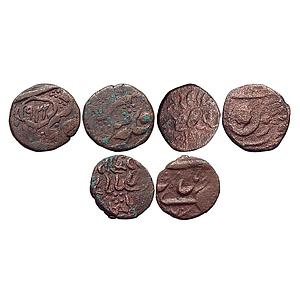 IPS Kashmir State Ranbir Singh Dogra Raja Issue Set of 3 Coins Copper Paisa 1/2 Paisa