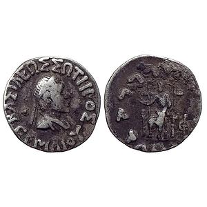 Ancient Indo-Greeks Hermaios Silver Indian Drachm