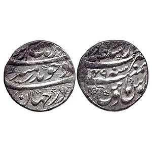 Mughal Aurangzeb Dar us-Sultanate Lahore Mint Silver Rupee