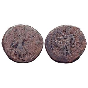 Ancient Kushanas Kanishka I Oesho (Shiva) Copper Tetradrachm