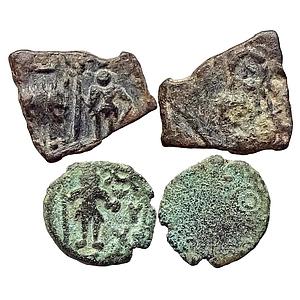Ancient Ujjain Region Anonymous Mahakaal type Set of 2 Coins Copper Unit