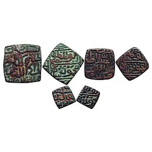 Malwa Sultan Ala ud-din Mahmud Shah I Hadrat Shadiabad Mint Set of 3 Coins Billon Tanka 1/