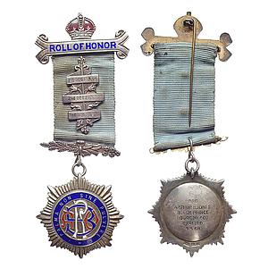 Roll Of Honor Palma Non Sine Pulvere enamelled & awarded to Arthur B. Jones