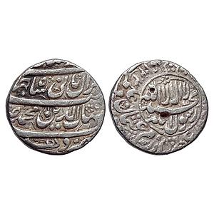 Mughal Shah Jahan Delhi Mint Silver Rupee
