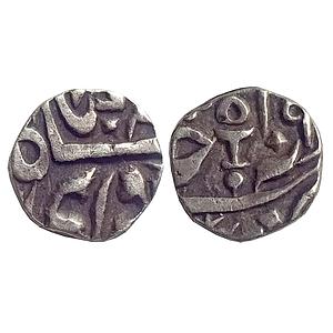 Princely States, Datia, INO Shah Alam II Gaja Shahi Series Dilip Nagar Mint Silver 1/8 Rup