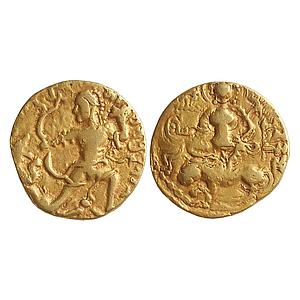 Ancient Guptas Chandragupta II ‘Lion Slayer’ type Gold Dinar