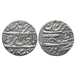 IPS Gwalior State Daulat Rao INO Muhammad Akbar II Sheopur Mint Silver Rupee