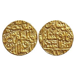 Bahmani Sultan Shams al din Muhammad Shah III Hadrat Muhammadabad Mint Gold Tanka