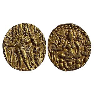 Ancient Guptas Chandragupta II Archer type Gold Dinar