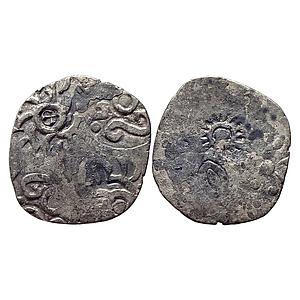 Ancient Punch Marked Coinage Middle Ganga valley Kashi-Kosala Issue AABB type Silver Vimsh
