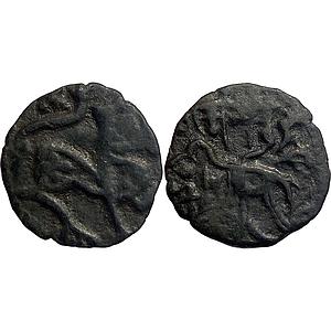 Hindu Medieval Hindu Shahis of Gandhara Samanta Deva Copper Jital