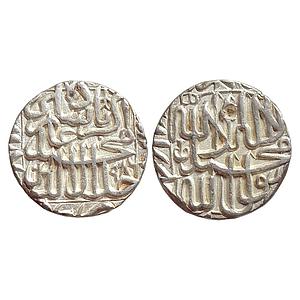 Mughal Akbar Bhakkar Mint Silver Rupee