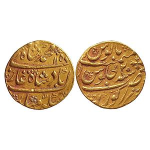 Mughal Muhammad Shah Kora Mint Gold Mohur