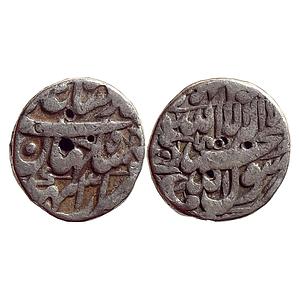 Mughal Shah Jahan Bhakkar Mint Silver Rupee
