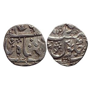 IK Maratha Confederacy INO Shah Alam II Jafarabad urf Chandor Mint Silver Rupee