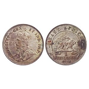 East Africa, George V, Silver (.250), 1 Shilling