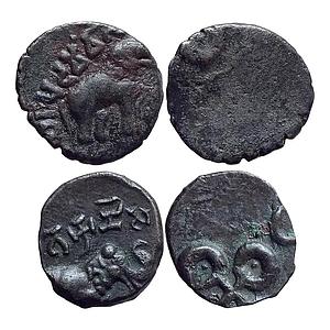 Ancient Satavahanas Vasistiputra Siri Pulumaviand Vasistiputra Siri Satakarani Set of 2 Co