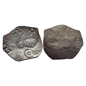 Ancient Punch Marked Coinage Magadha Mahajanapada Series I Type 181a Silver Karshapana
