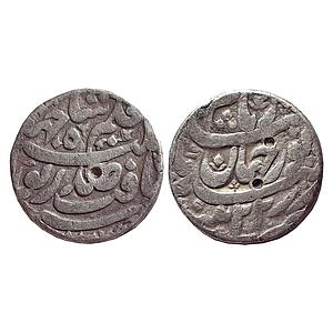 Mughal, Nur Jahan, Patna Mint, "Sad Zewar" poetic couplet, Silver Rupee