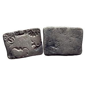 Ancient Punch Marked Coinage Mauryan Empire Silver Karshapana