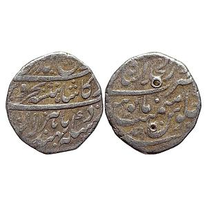 Mughal Rafi-ud-Darjat Dar-ul-Khilafat Shahjahanabad Mint Silver Rupee