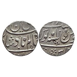 IPS Awadh State Shuja ud-Daula INO Shah Alam II Muhammadabad Banaras Mint Silver Rupee