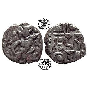 Hindu Medieval Gurjara Prathiharas Bhoja I Silver Dramma