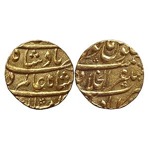 Mughal Shah Alam Bahadur Mustaqir ul-Khilafat Akbarabad Mint Gold Mohur