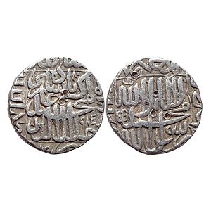 Mughal Akbar Bhakkar Mint Silver Rupee