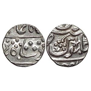 IK Maratha Confederacy INO Shah Alam II Jafarabad urf Chandor Mint Silver Rupee