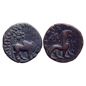 Ancient Indo-Scythians Zeionises Bronze Unit