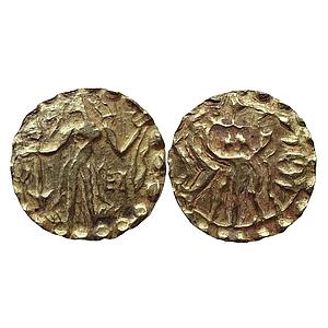 Ancient India Post Gupta Bengal Samatata Region Jiva Debased Gold Dinar