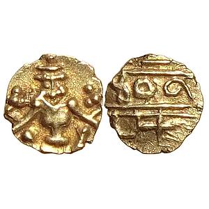 IPS Mysore Wodeyars Kanthirava Narasaraja Wodeyar Yoga Narasimha type Gold Fanam