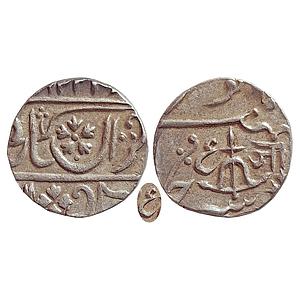 IPS, Gwalior State, Jankoji Rao Ja in Nagari, Gwalior Fort Mint, Silver Rupee
