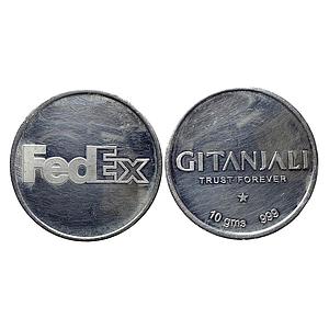 For Fedex Gitanjali Jewellers Silver Token