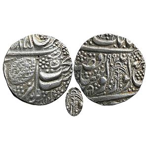 IK Sikh Empire Maharaja Dalip Singh VS 1885 Amritsar Mint Nanakshahi Couplet Silver Rupee