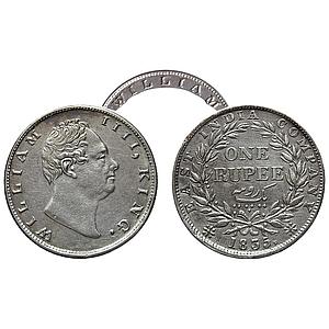 EIC William IV 1835 AD Calcutta Mint Dug out F (i) Obverse D / III bud leaves 19 Berries S