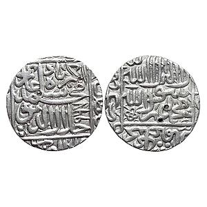Mughal Akbar Gwalior Mint Silver Rupee